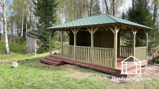 Grandi gazebo da giardino in legno