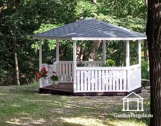 gazebo da giardino a 6 lati